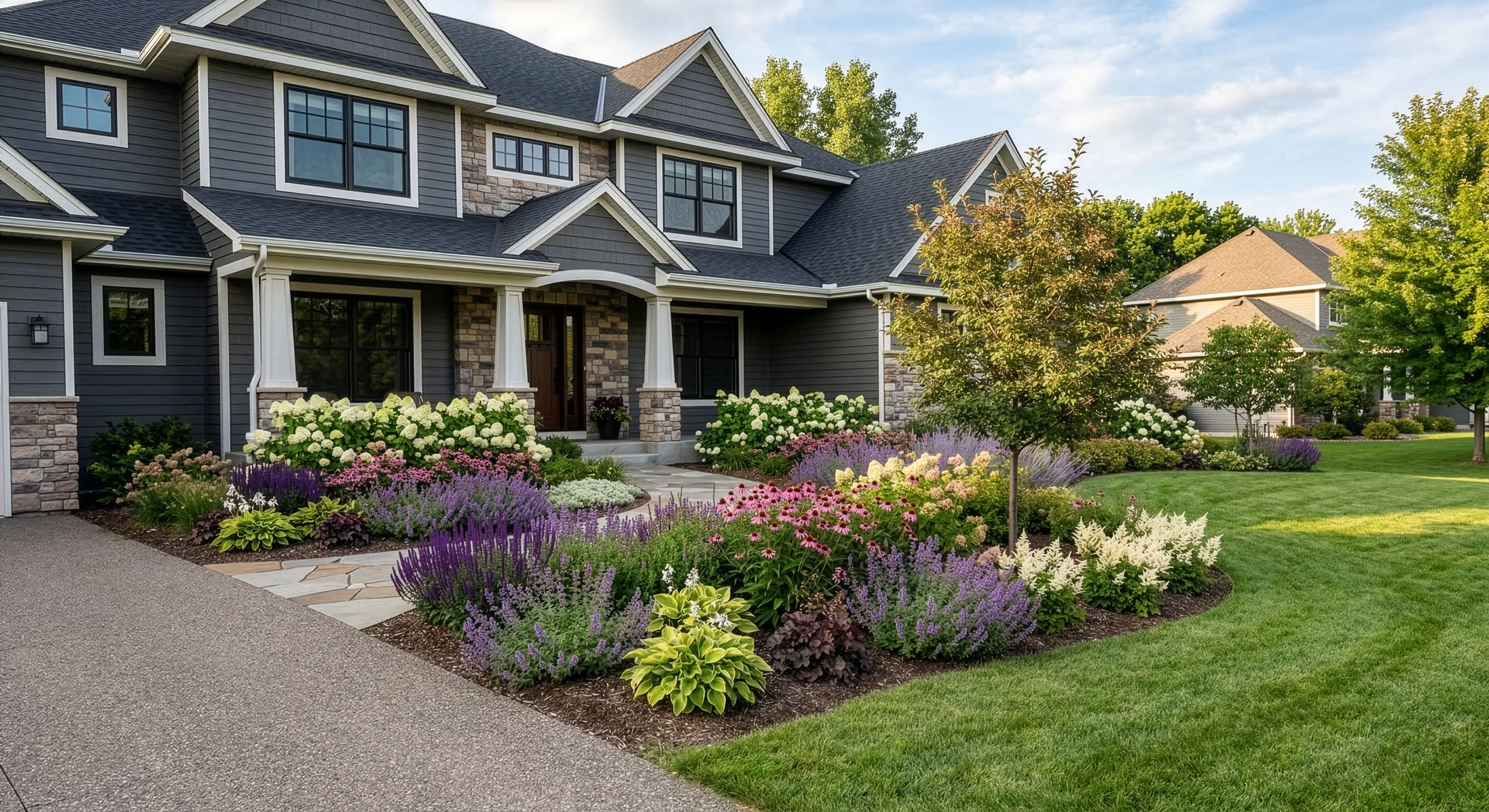 Expanded-bed front yard transformation