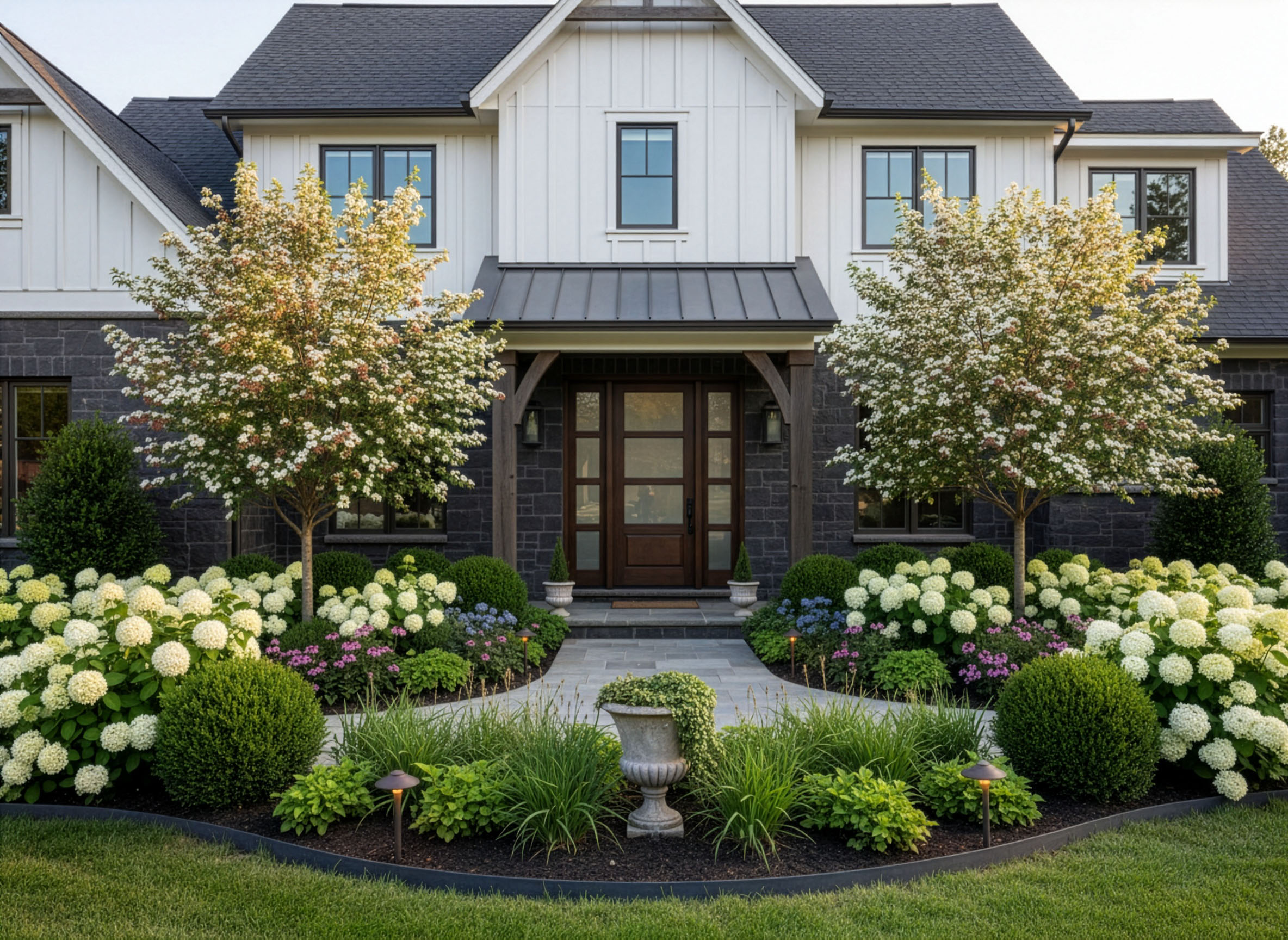 Added-zones front yard transformation