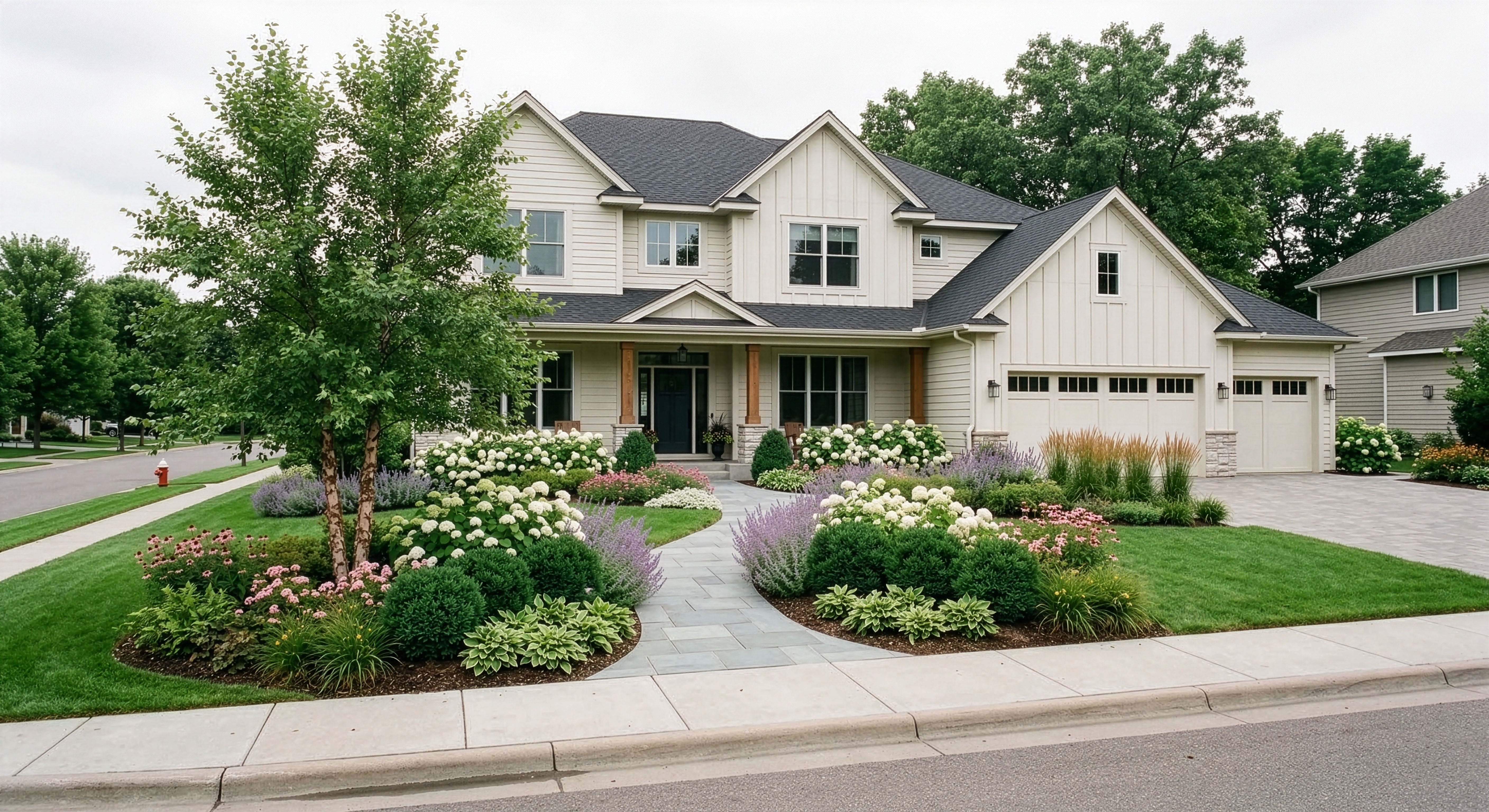 Refresh front yard installation showing the scope and coverage a typical project delivers